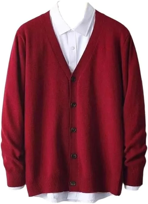 Мужской кардиган V-образного выреза тонкой вязки
Мужской кардиган V-образного выреза тонкой вязки