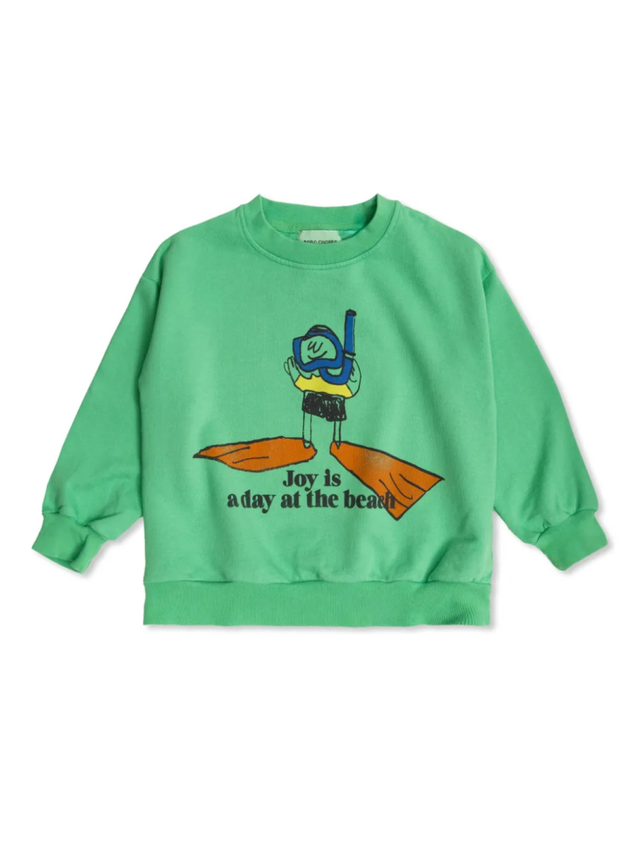 Толстовка «Бобо выбирает день на пляже» Bobo Choses, зеленый 
Толстовка «Бобо выбирает день на пляже» Bobo Choses, зеленый