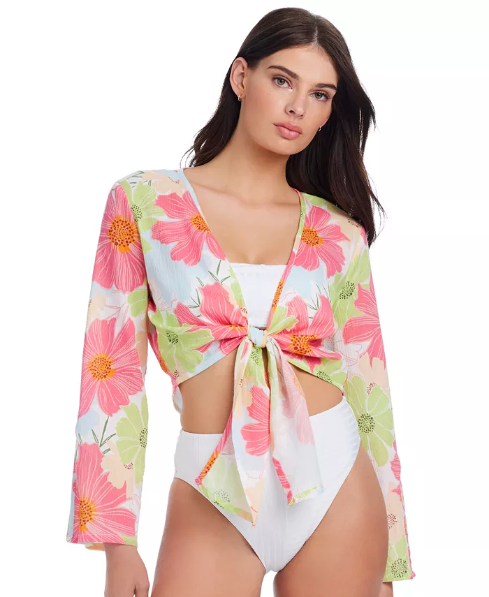 Очаровательный женский хлопковый топ с завязками спереди и жатым узором Sanctuary, белый
Очаровательный женский хлопковый топ с завязками спереди и жатым узором Sanctuary, белый