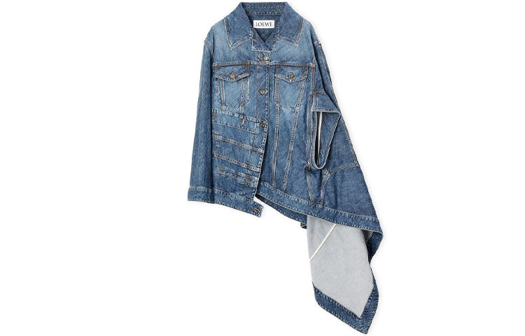 Куртка джинсовая женская Loewe с широкой боковой частью, синий 
Куртка джинсовая женская Loewe с широкой боковой частью, синий