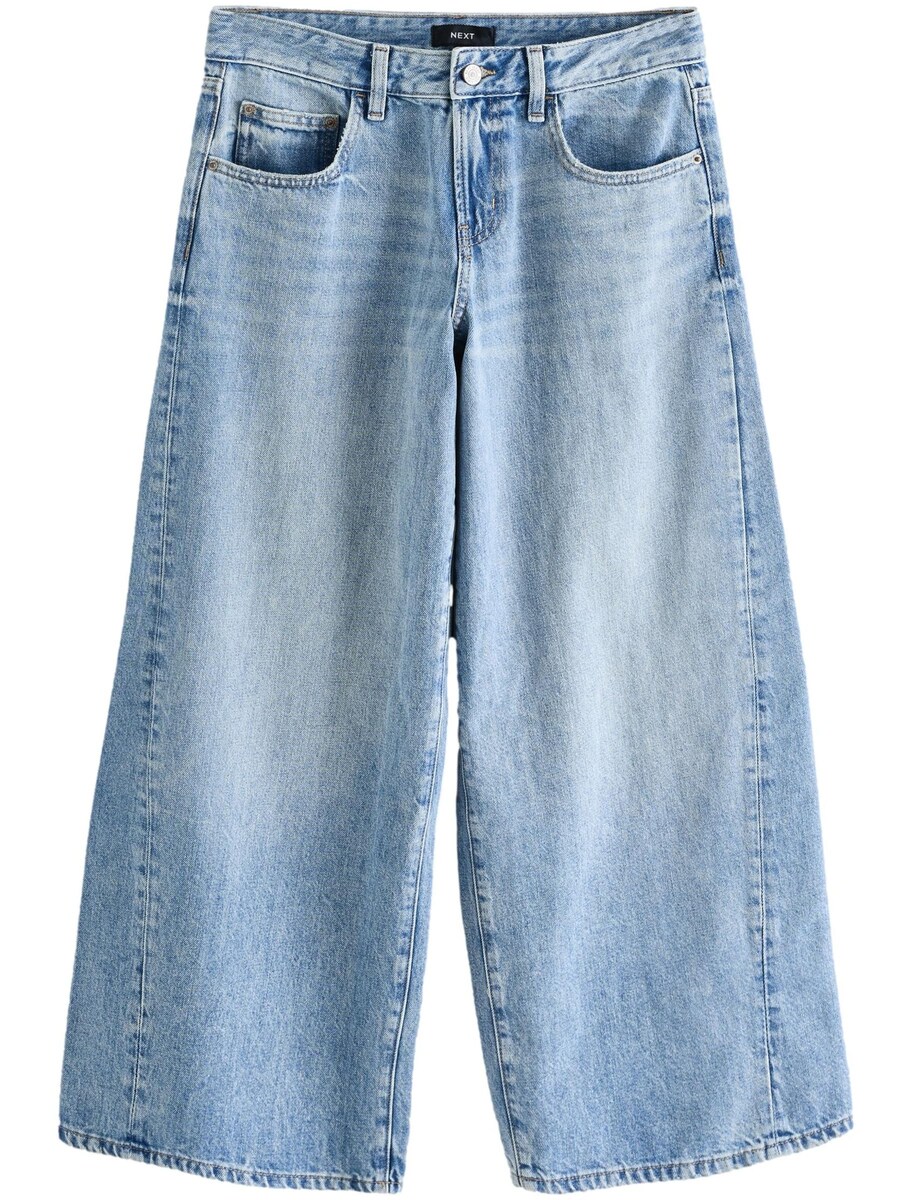 Джинсы с широкими штанинами Next, синий деним
Джинсы с широкими штанинами Next, синий деним