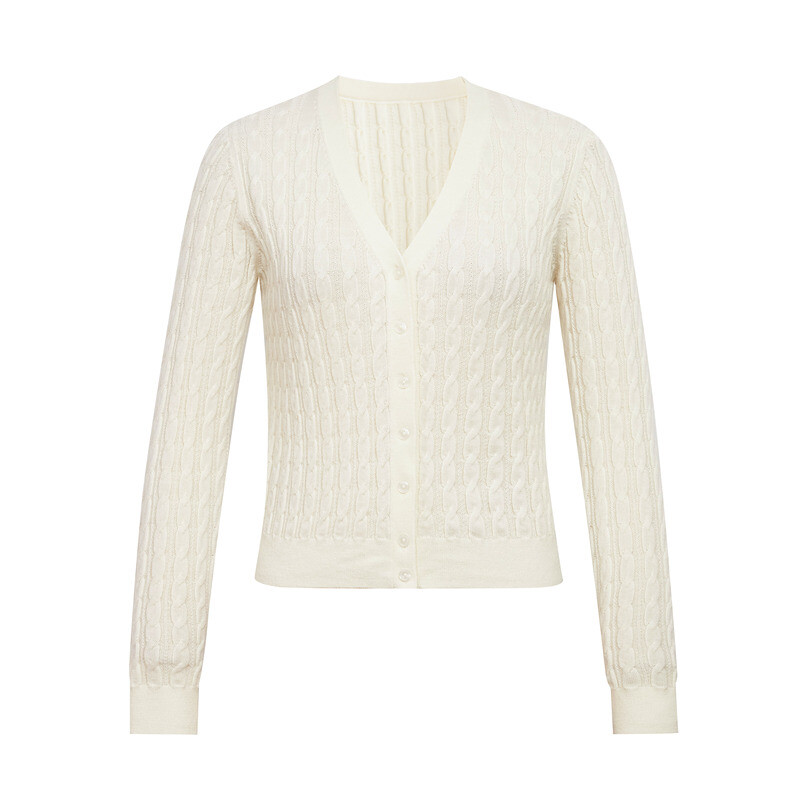 Вязаный кардиган Deep Breath из чистой шерсти, кремовый
Вязаный кардиган Deep Breath из чистой шерсти, кремовый