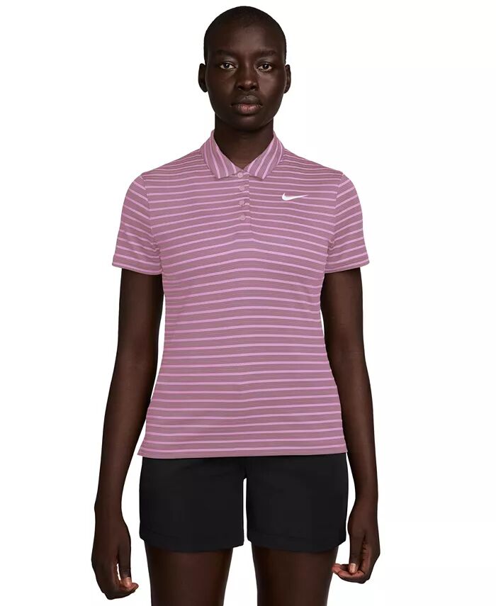 Женское поло для гольфа Dri-FIT с коротким рукавом в полоску Nike, фиолетовый
Женское поло для гольфа Dri-FIT с коротким рукавом в полоску Nike, фиолетовый