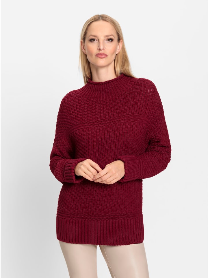 Свитер с воротником-стойкой вишневого цвета Heine
Свитер с воротником-стойкой вишневого цвета Heine