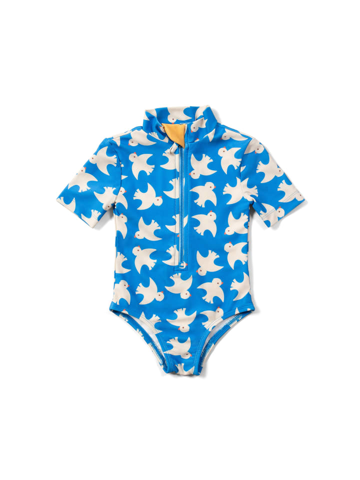 Little Green Radicals Купальник с короткими рукавами из переработанной ткани, синего цвета
Little Green Radicals Купальник с короткими рукавами из переработанной ткани, синего цвета