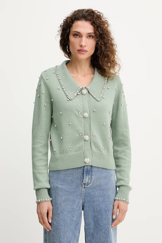 Кардиган с добавлением кашемира NOLLEY Silvian Heach, зеленый 
Кардиган с добавлением кашемира NOLLEY Silvian Heach, зеленый