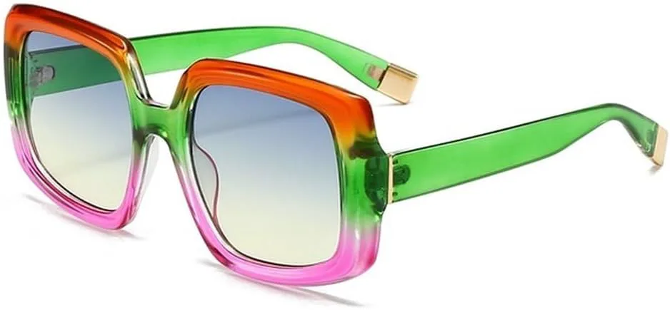 Разноцветные солнцезащитные очки для женщин, градиентная оправа, мужские дорожные очки, мужские и женские очки с защитой от УФ-излучения UV400, ретро TVTBBVV, Green
Разноцветные солнцезащитные очки для женщин, градиентная оправа, мужские дорожные очки, мужские и женские очки с защитой от УФ-излучения UV400, ретро TVTBBVV, Green