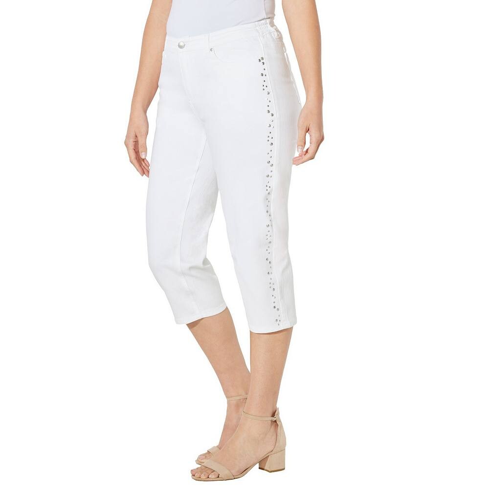 Женские джинсовые капри размера плюс с блестящей отделкой Catherines больших размеров, белый
Женские джинсовые капри размера плюс с блестящей отделкой Catherines больших размеров, белый