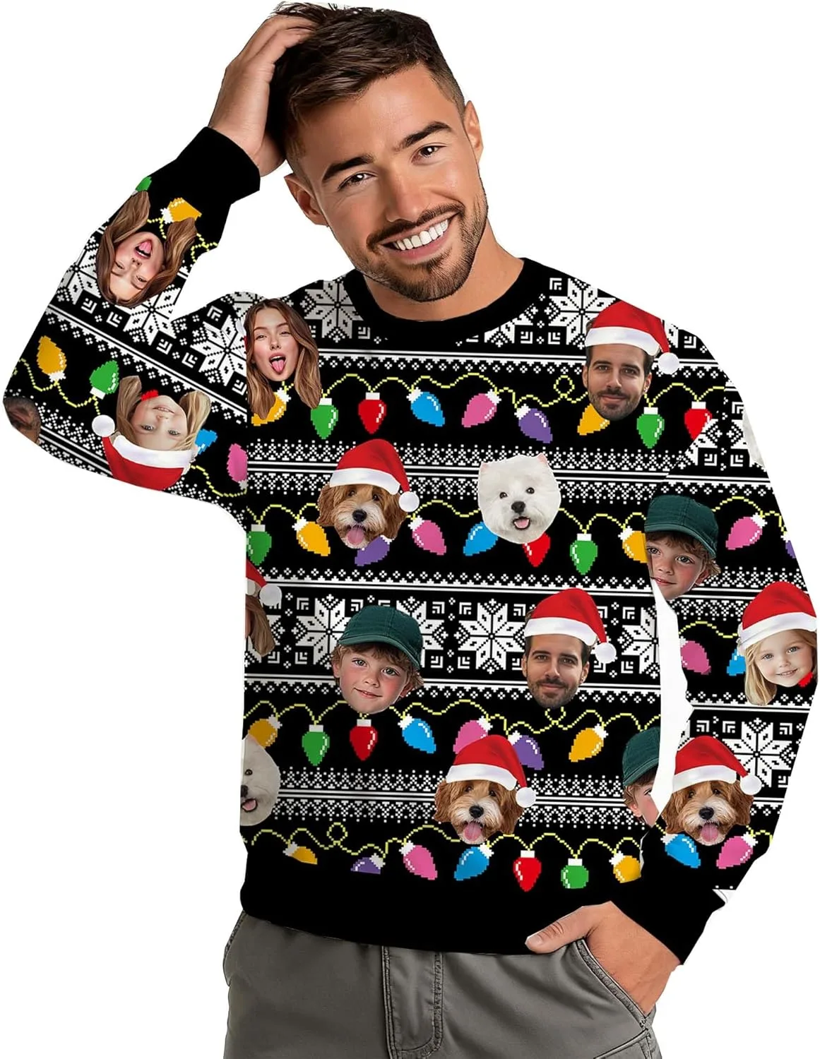 Индивидуальный свитер с забавным рождественским принтом, унисекс Faroishta
Индивидуальный свитер с забавным рождественским принтом, унисекс Faroishta