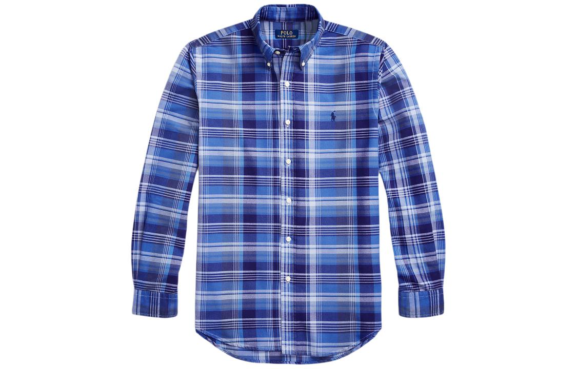 Оксфордская клетчатая хлопковая рубашка Polo Ralph Lauren, синий
Оксфордская клетчатая хлопковая рубашка Polo Ralph Lauren, синий