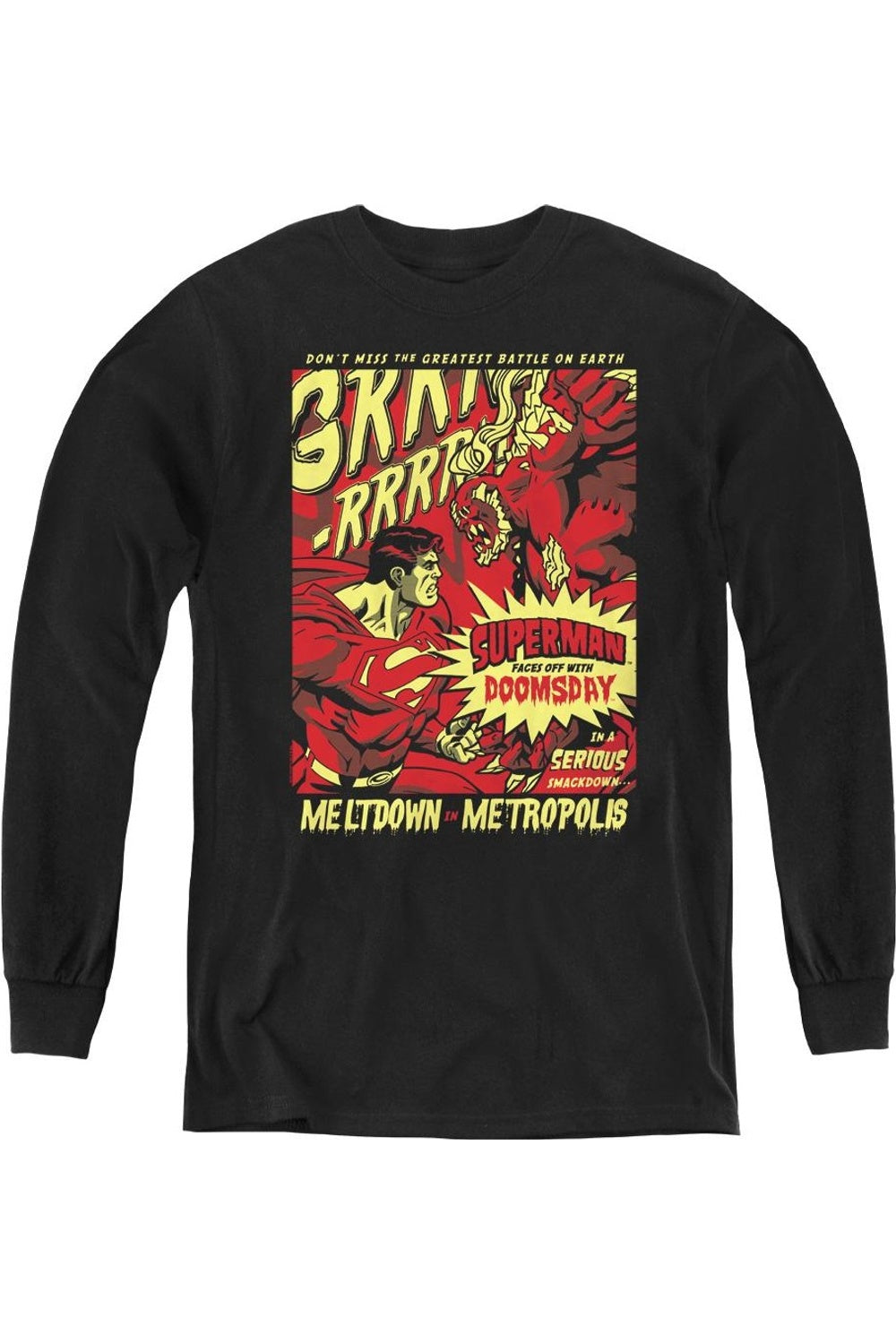 Футболка с длинным рукавом для детей "Superman: Метрополис в опасности" Gildan, черный
Футболка с длинным рукавом для детей "Superman: Метрополис в опасности" Gildan, черный