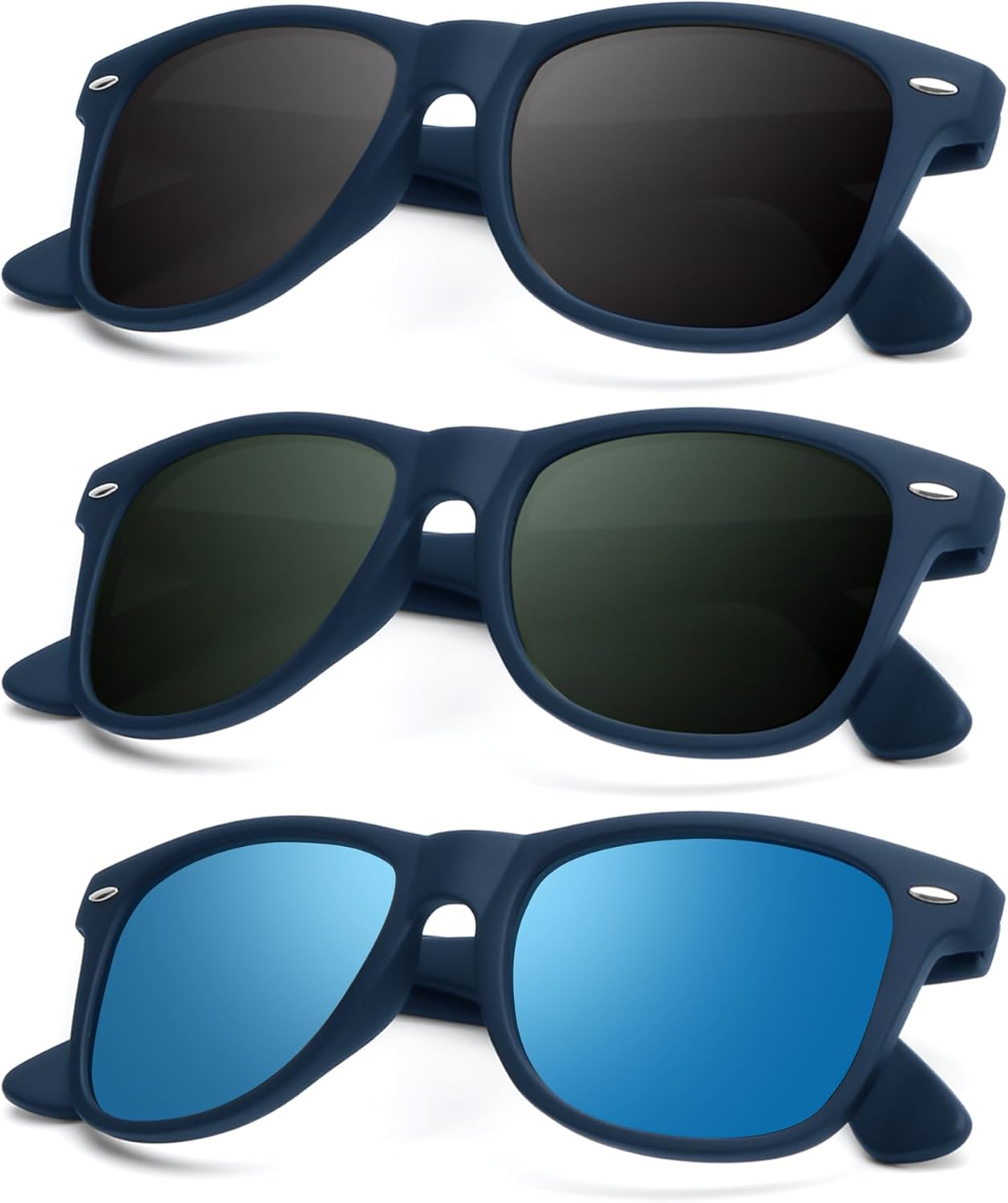 Поляризованные солнцезащитные очки KALIYADI для мужчин и женщин, матовые линзы, цветные зеркальные линзы, защита от УФ-излучения (3 шт.), Dark Blue Frame | Black/Ice Blue/G15
Поляризованные солнцезащитные очки KALIYADI для мужчин и женщин, матовые линзы, цветные зеркальные линзы, защита от УФ-излучения (3 шт.), Dark Blue Frame | Black/Ice Blue/G15
