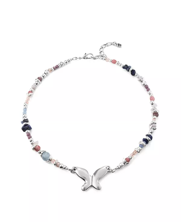 Ожерелье из серебряного сплава с бусинами и центральной бабочкой Unode50, silver
Ожерелье из серебряного сплава с бусинами и центральной бабочкой Unode50, silver