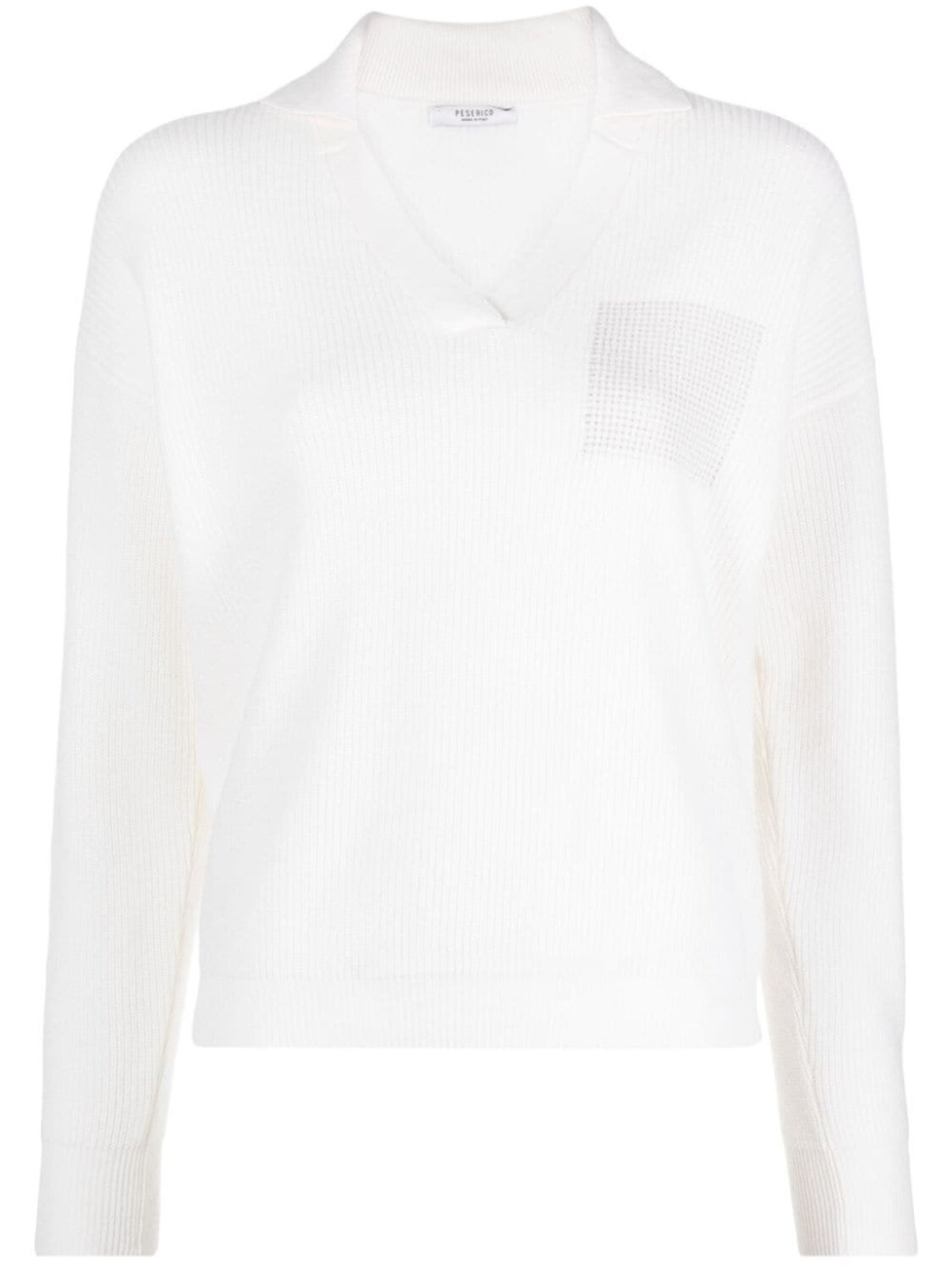 Peserico джемпер в рубчик со стразами, белый
Peserico джемпер в рубчик со стразами, белый