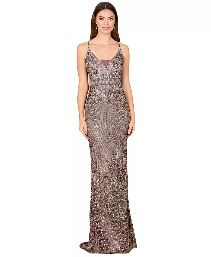 Женское платье без рукавов с V-образным вырезом, расшитое бисером Lara, серый
Женское платье без рукавов с V-образным вырезом, расшитое бисером Lara, серый