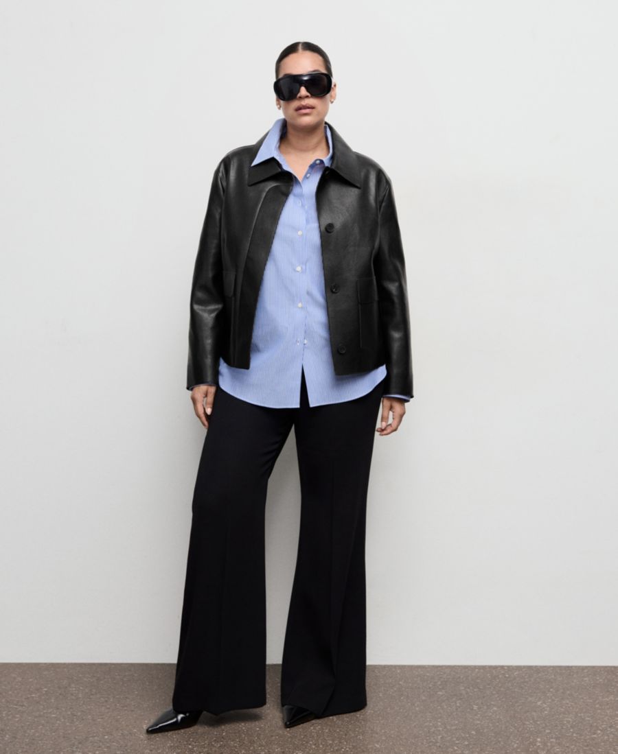 Женская куртка с карманами и имитацией ткани MANGO, Black
Женская куртка с карманами и имитацией ткани MANGO, Black