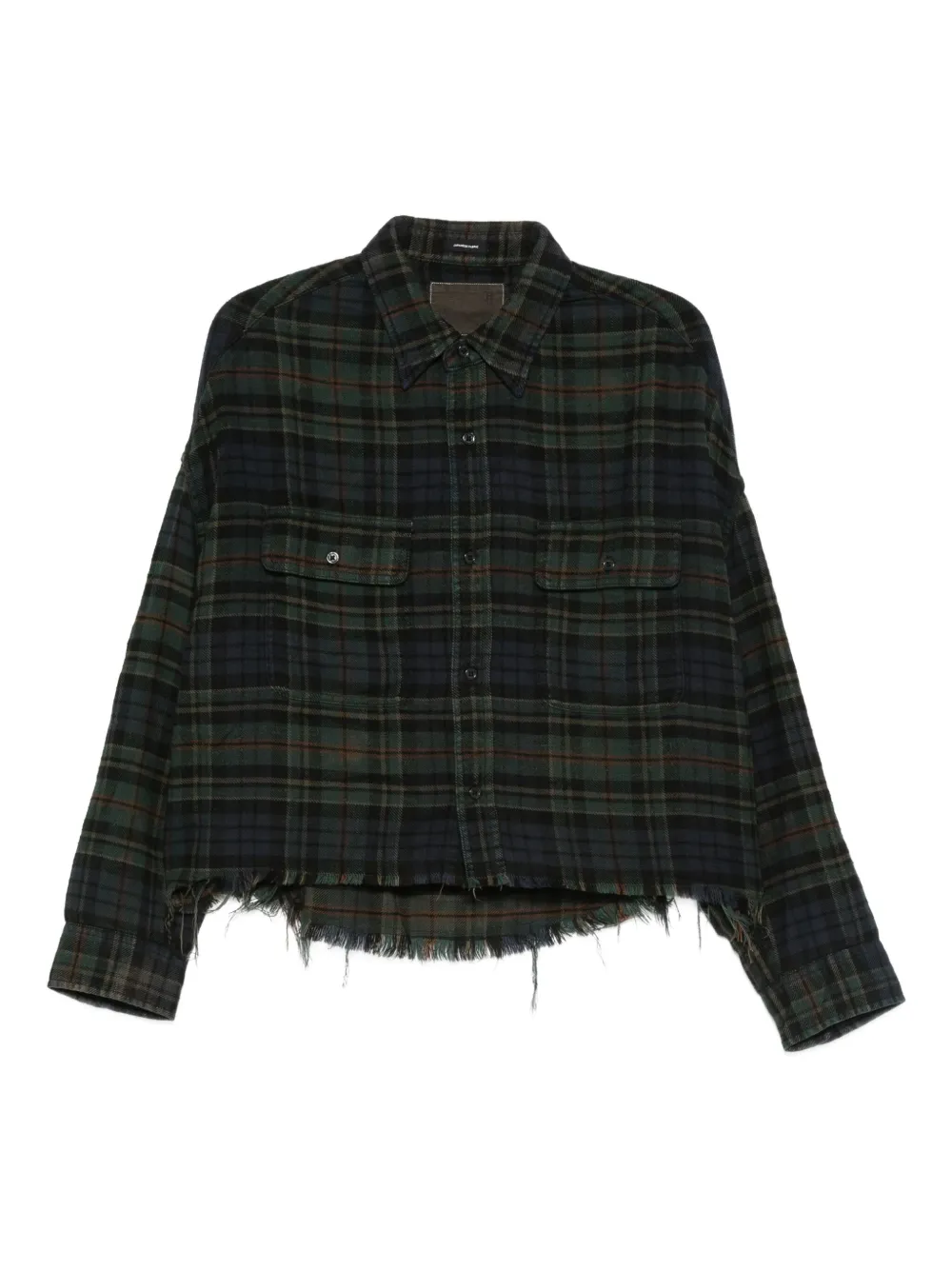 Рубашка в клетку с необработанными краями R13, зеленый
Рубашка в клетку с необработанными краями R13, зеленый