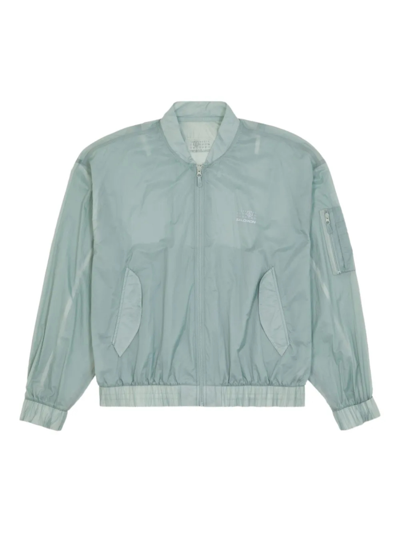 Бомбер с принтом из коллаборации с Salomon MM6 Maison Margiela X Salomon, синий 
Бомбер с принтом из коллаборации с Salomon MM6 Maison Margiela X Salomon, синий
