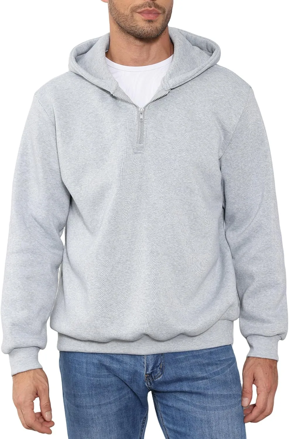 Мужская толстовка с капюшоном на четверть молнии, флисовая, облегченная LINMYZAI
Мужская толстовка с капюшоном на четверть молнии, флисовая, облегченная LINMYZAI