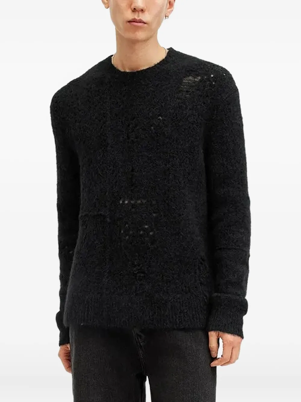Потертый свитер Хэдвина AllSaints, черный
Потертый свитер Хэдвина AllSaints, черный