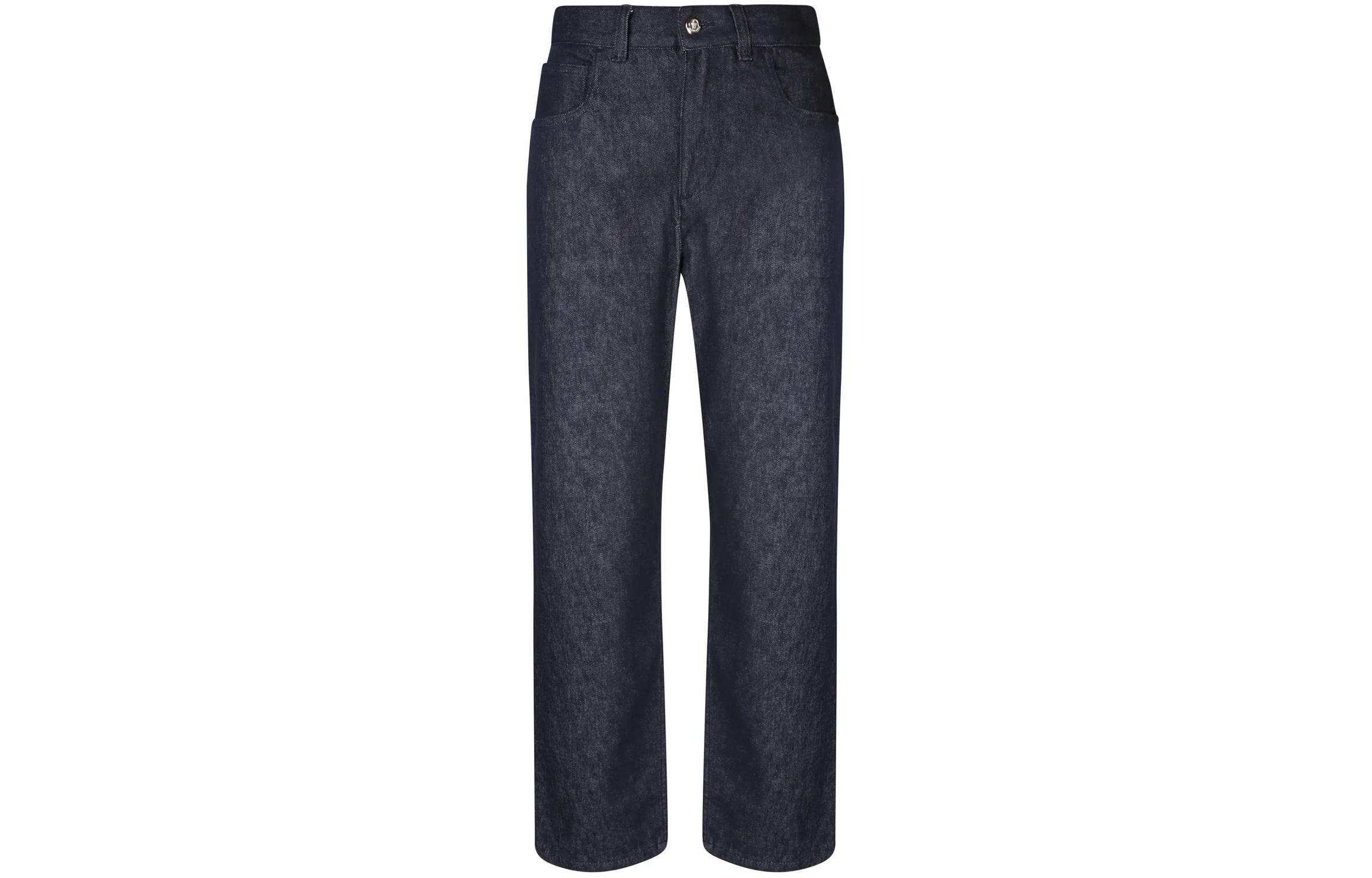 Джинсы с высокой талией прямого кроя Moncler, индиго
Джинсы с высокой талией прямого кроя Moncler, индиго