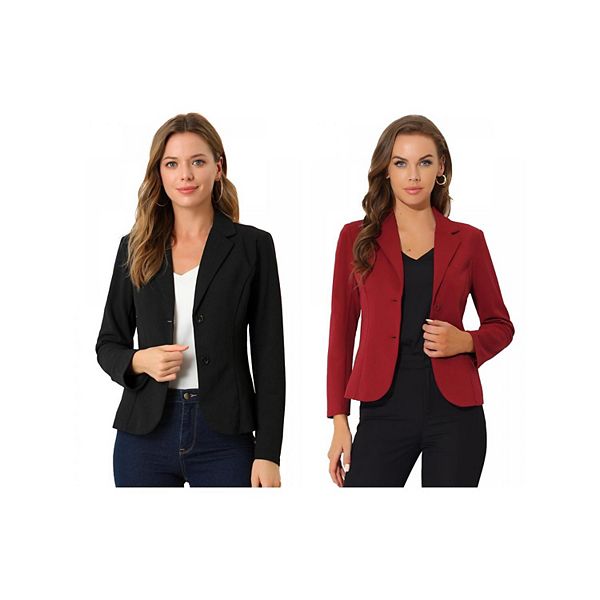 2 комплекта женского блейзера с лацканами и эластичным кроем Allegra K, Black Burgundy
2 комплекта женского блейзера с лацканами и эластичным кроем Allegra K, Black Burgundy