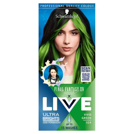 Краска для волос Live Hair Color 024 Vivid Green
Краска для волос Live Hair Color 024 Vivid Green