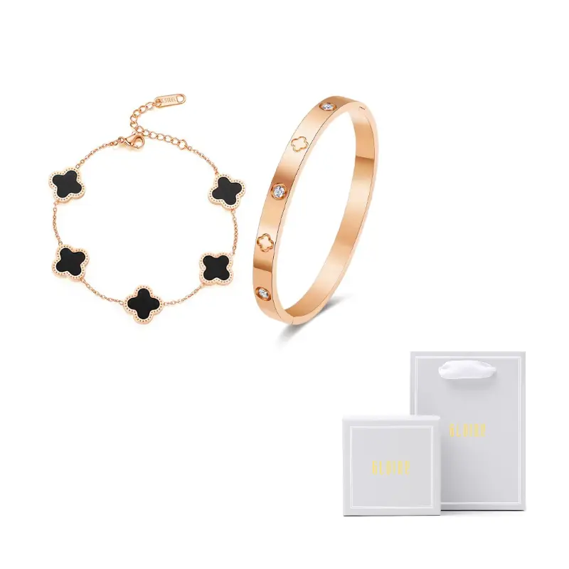 Zircon аксессуар для рук женский GLOIRE, roman holiday & four-leaf clover bracelet 1 pair
Zircon аксессуар для рук женский GLOIRE, roman holiday & four-leaf clover bracelet 1 pair