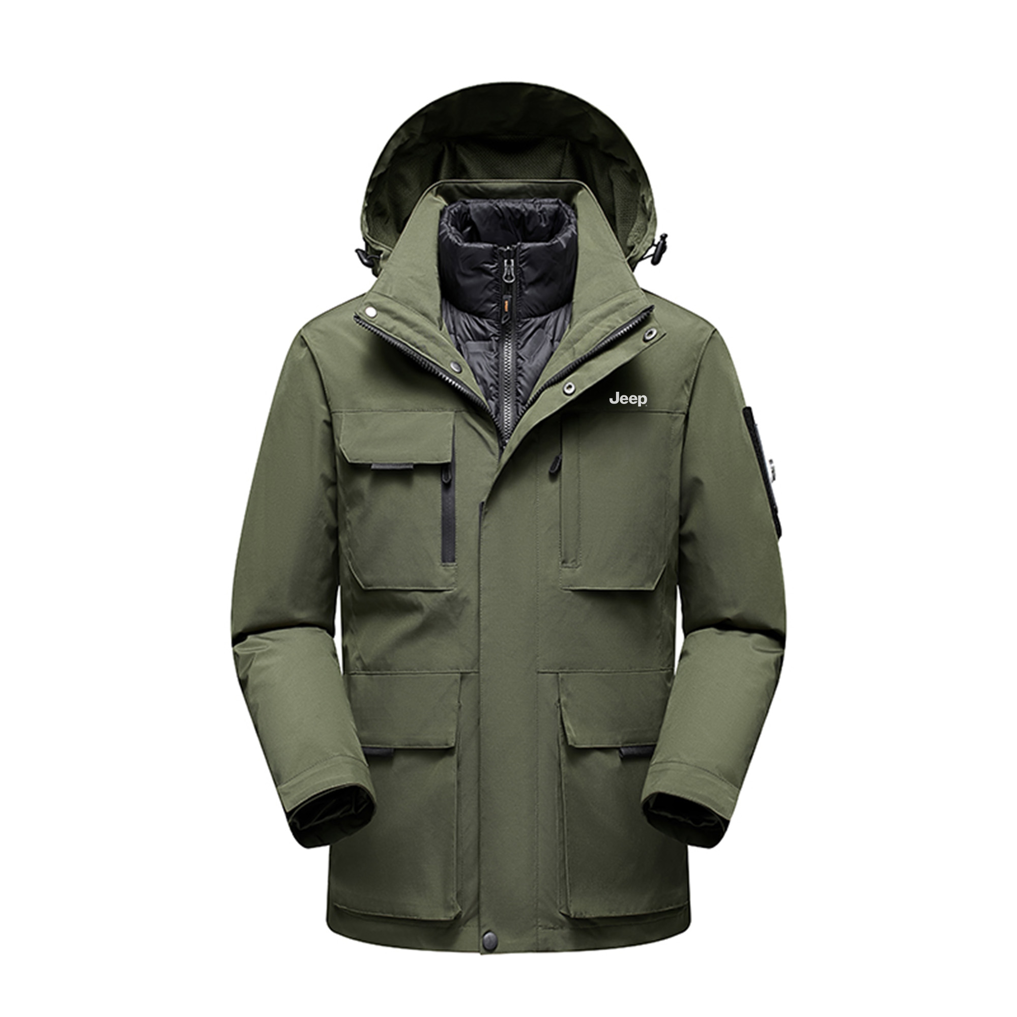 Jeep Износостойкая водонепроницаемая ветровка унисекс, Army Green (Down Liners) 
Jeep Износостойкая водонепроницаемая ветровка унисекс, Army Green (Down Liners)
