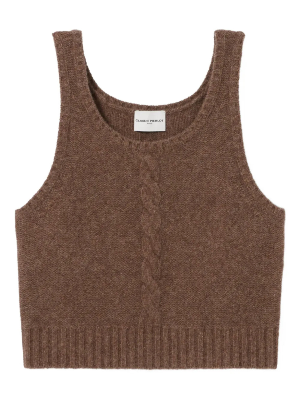 Укороченный топ Claudie Pierlot косой вязки, коричневый
Укороченный топ Claudie Pierlot косой вязки, коричневый