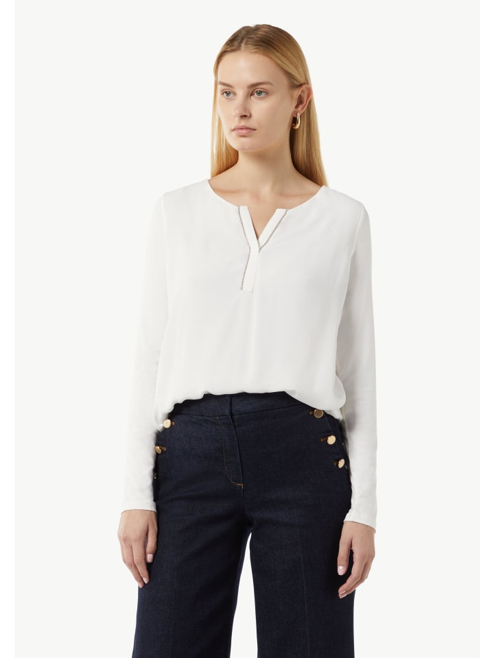 Футболка comma T-Shirt langarm, белый 
Футболка comma T-Shirt langarm, белый