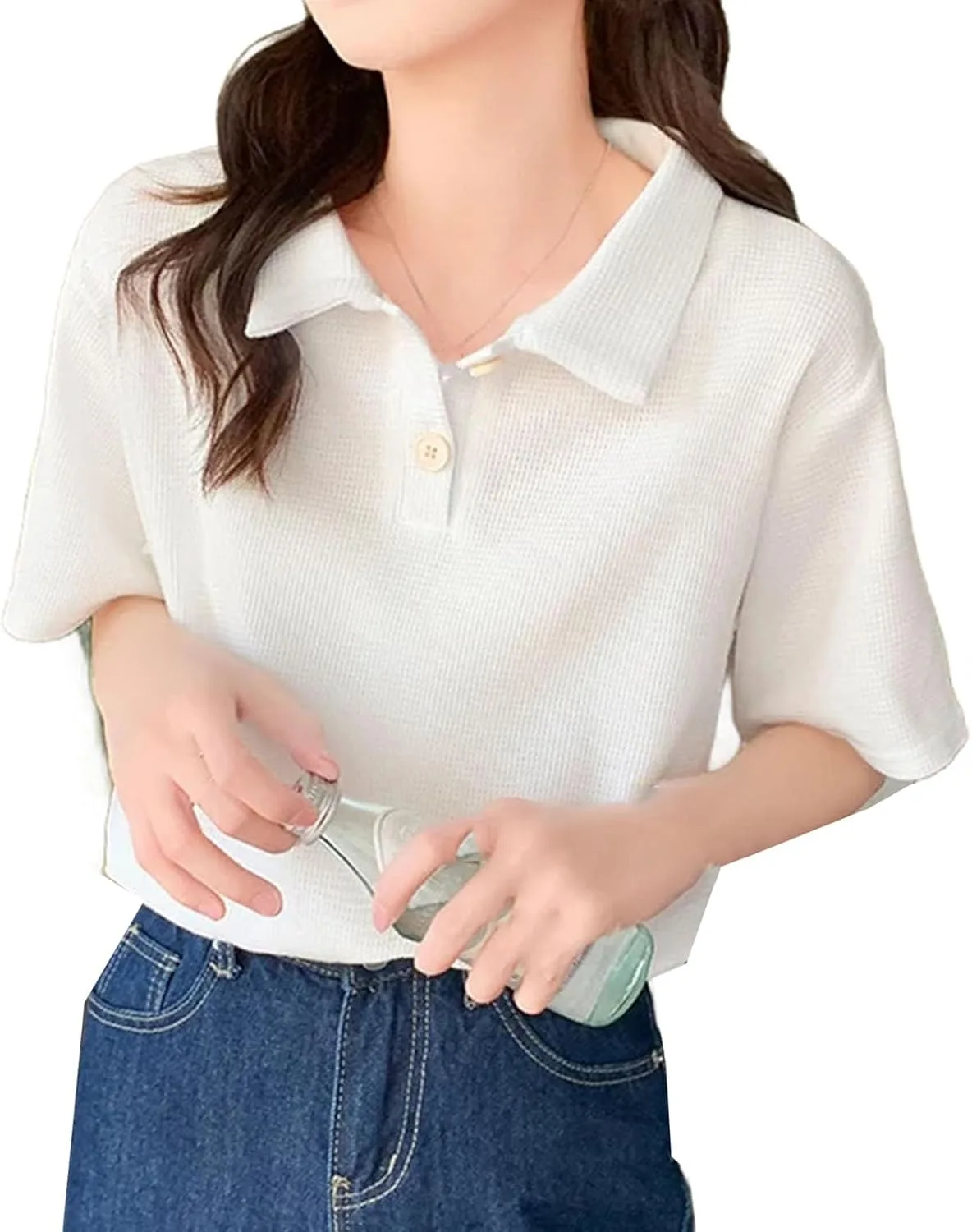 Женская поло с коротким рукавом и отложным воротником
Женская поло с коротким рукавом и отложным воротником