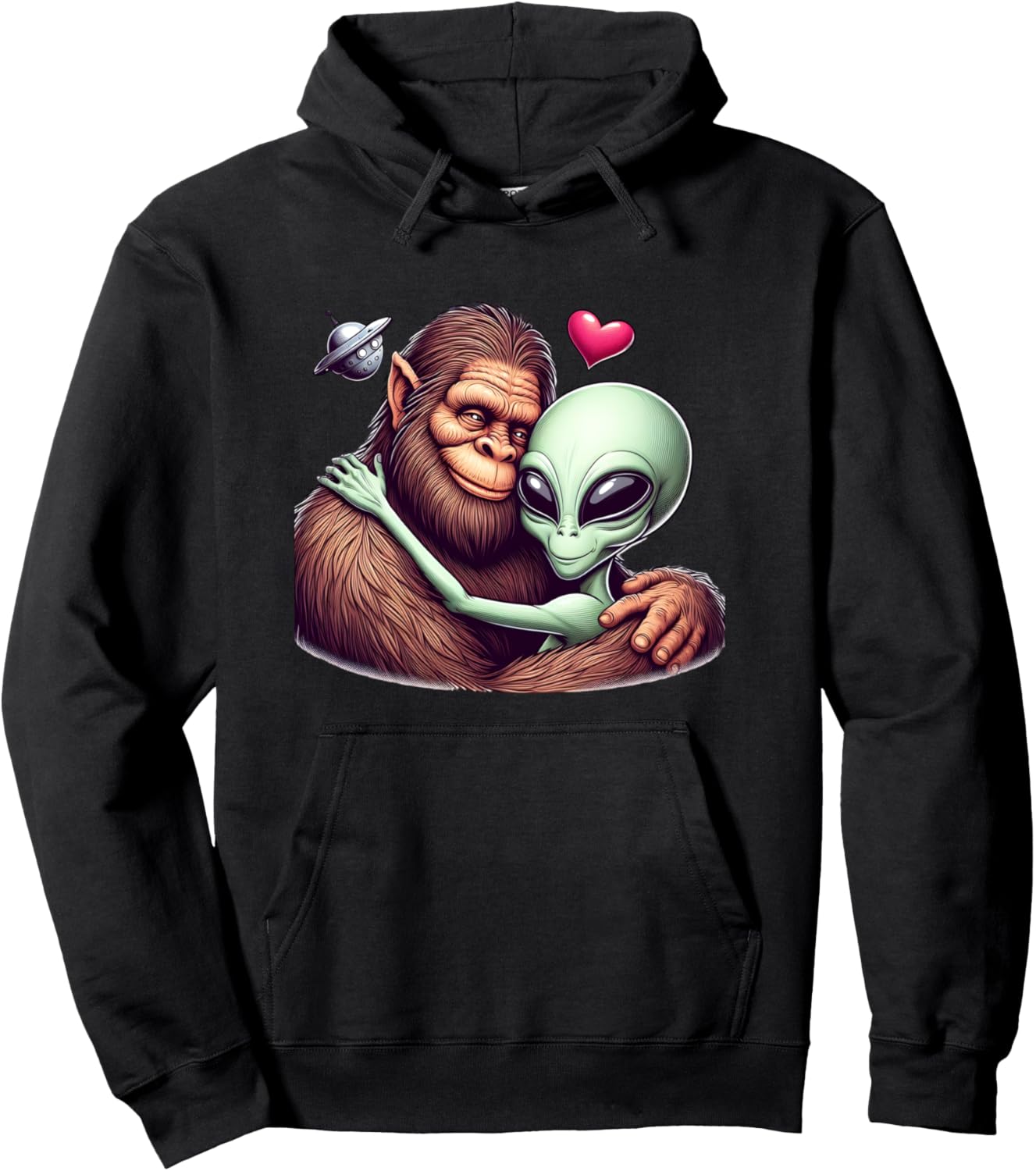 Худи с изображением инопланетянина и Бигфута Alien And Bigfoot Embrace Collection, черный
Худи с изображением инопланетянина и Бигфута Alien And Bigfoot Embrace Collection, черный