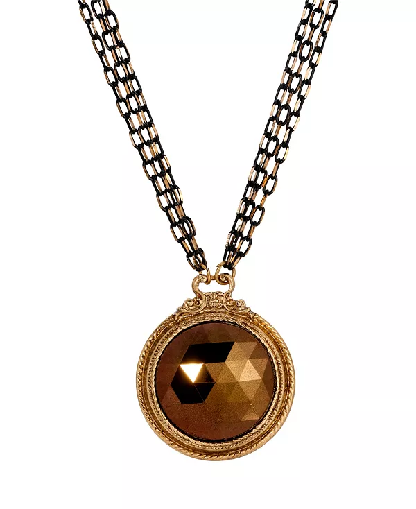 Двухцветное ожерелье-цепочка с подвеской из круглого стеклянного топаза, покрытого 14-каратным золотом 2028, brown
Двухцветное ожерелье-цепочка с подвеской из круглого стеклянного топаза, покрытого 14-каратным золотом 2028, brown