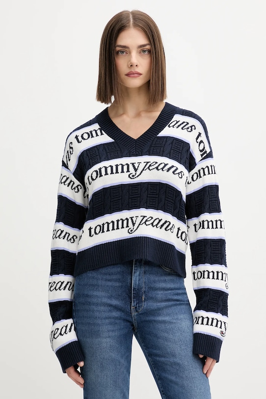 Хлопковый свитер Tommy Jeans, темно-синий
Хлопковый свитер Tommy Jeans, темно-синий