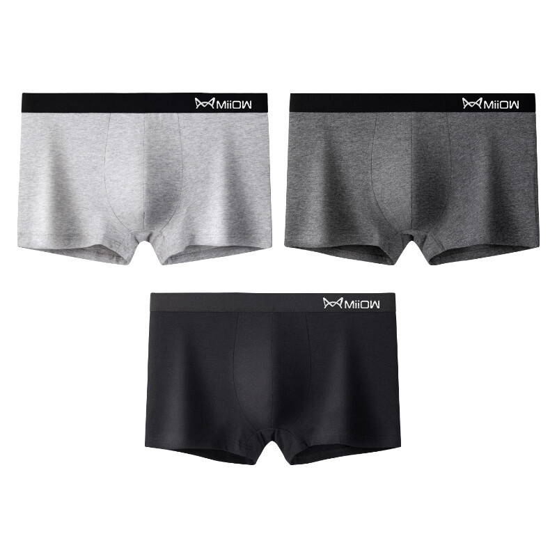 Cat Man Miiow MIIOW Мужские шорты-боксеры, Упаковка из трех штук (черный + светло-серый + королевский синий)
Cat Man Miiow MIIOW Мужские шорты-боксеры, Упаковка из трех штук (черный + светло-серый + королевский синий)