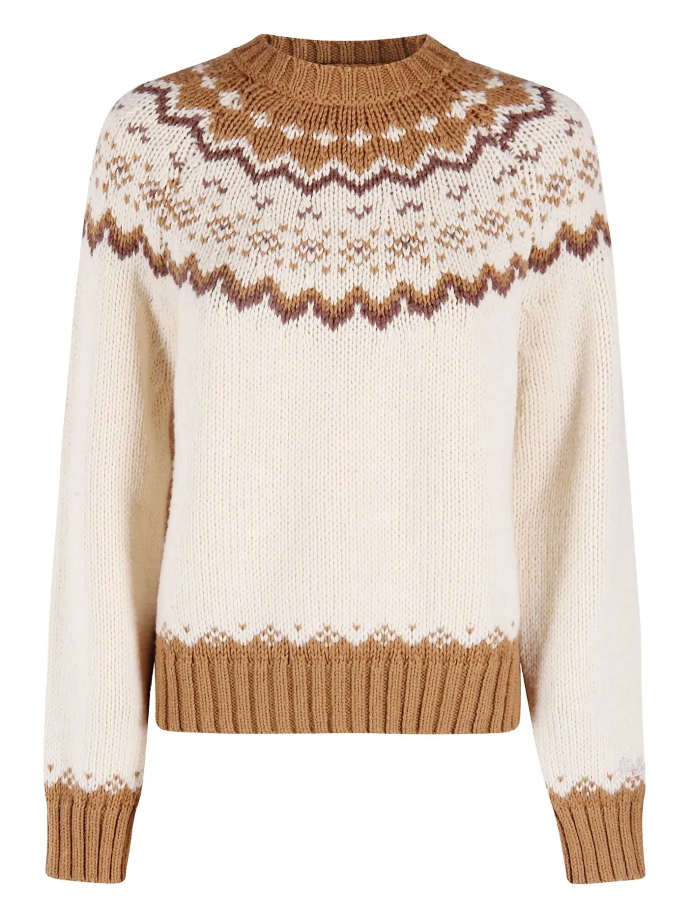 Свитер с круглым вырезом и вышивкой Mc2 Saint Barth, кремовый
Свитер с круглым вырезом и вышивкой Mc2 Saint Barth, кремовый