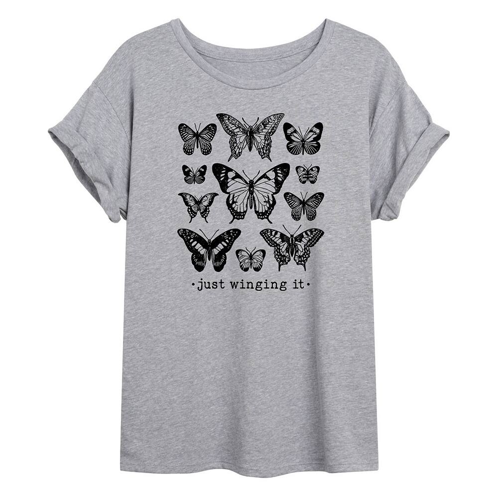 Детская футболка большого размера с рисунком Butterflies Winging Licensed Character, серый
Детская футболка большого размера с рисунком Butterflies Winging Licensed Character, серый