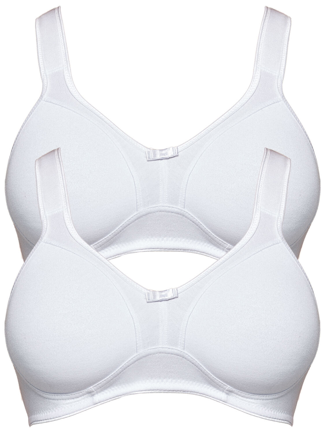 Бюстгальтер без косточек SUSA 2er Pack Entlastungs BH ohne Bügel Basics, цвет Weiss Weiss 
Бюстгальтер без косточек SUSA 2er Pack Entlastungs BH ohne Bügel Basics, цвет Weiss Weiss