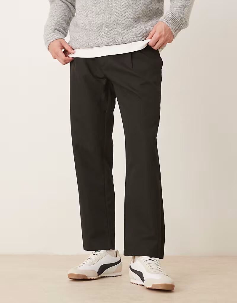 Укороченные брюки прямого кроя с поясом на резинке черного цвета Asos Design
Укороченные брюки прямого кроя с поясом на резинке черного цвета Asos Design