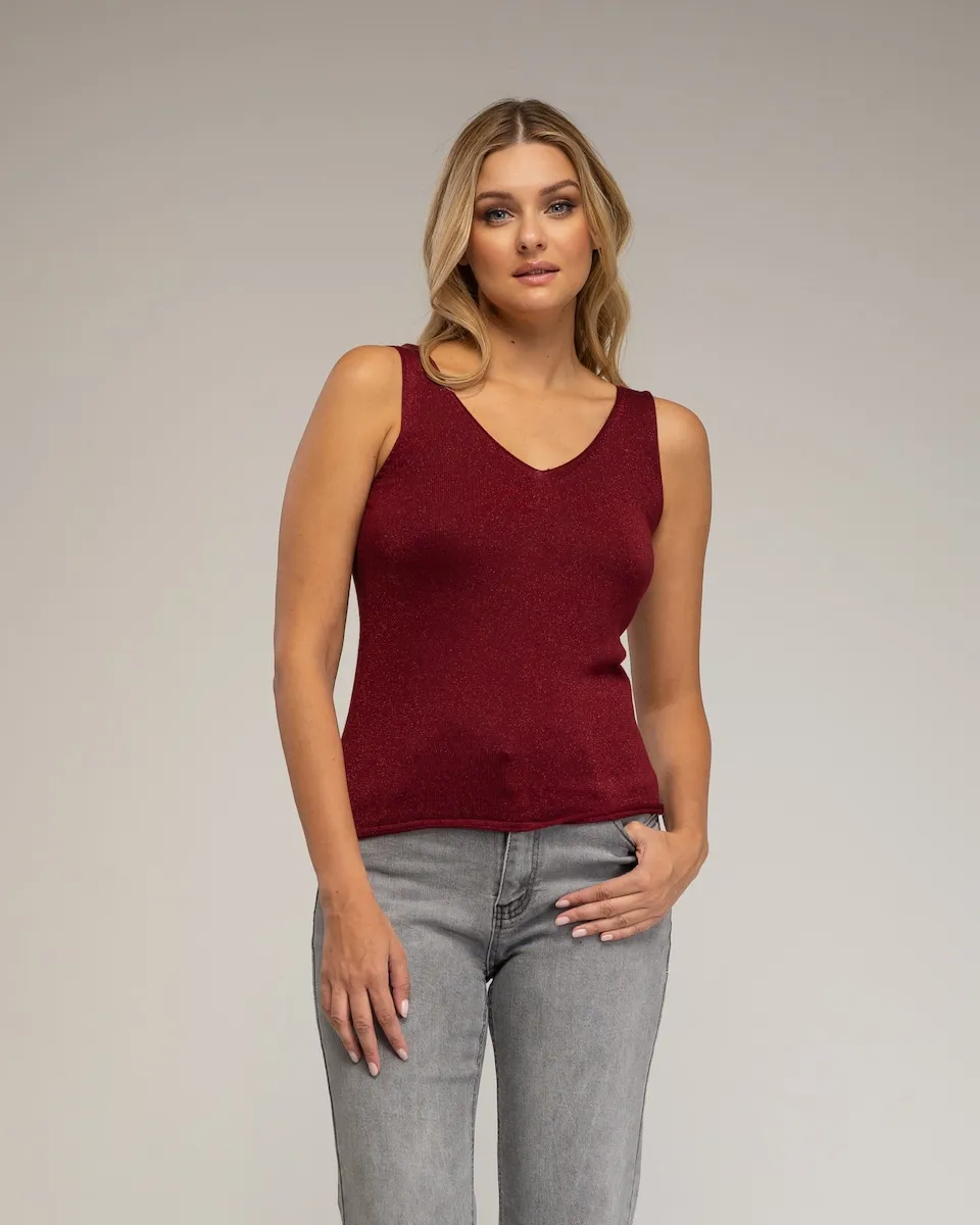 Женский вязаный джемпер с люрексом Tantra, бордовый
Женский вязаный джемпер с люрексом Tantra, бордовый