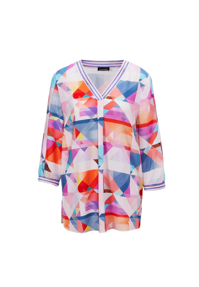 Короткий размер: свободная туника-блуза из высококачественной вискозы. Goldner, мультиколор
Короткий размер: свободная туника-блуза из высококачественной вискозы. Goldner, мультиколор