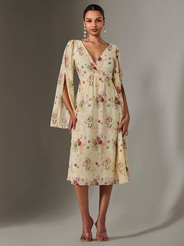 Шифоновое платье мидакси с разрезным рукавом Jolie Moi, желтый
Шифоновое платье мидакси с разрезным рукавом Jolie Moi, желтый