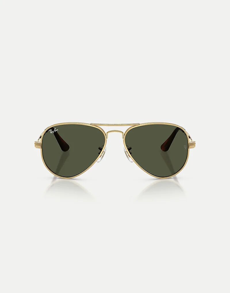 Солнцезащитные очки Ray-Ban Aviator Max Pilot с зелеными линзами в цвете Arista Gold 
Солнцезащитные очки Ray-Ban Aviator Max Pilot с зелеными линзами в цвете Arista Gold