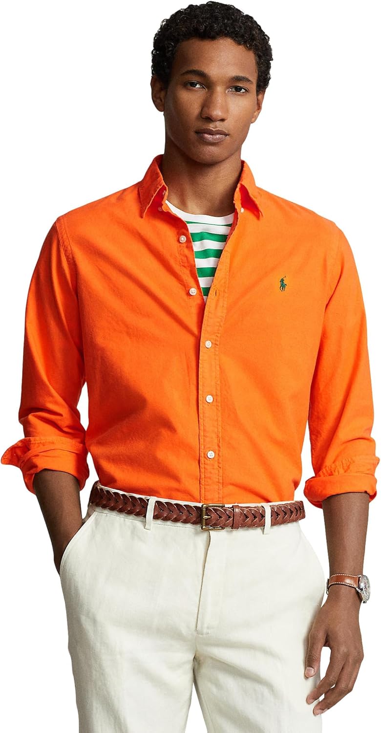 POLO RALPH LAUREN Мужская классическая рубашка Oxford с окраской в готовом виде, Orange
POLO RALPH LAUREN Мужская классическая рубашка Oxford с окраской в готовом виде, Orange