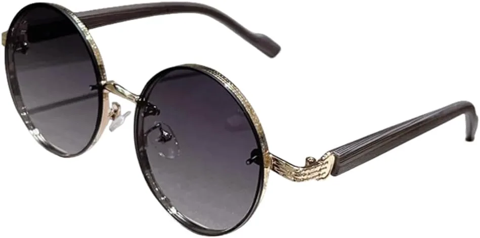 Винтажные круглые солнцезащитные очки для мужчин, модные, с градиентным переходом, для женщин, класса люкс TOIPASTN, Golden-gradient Grey
Винтажные круглые солнцезащитные очки для мужчин, модные, с градиентным переходом, для женщин, класса люкс TOIPASTN, Golden-gradient Grey