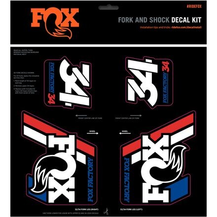 Комплект наклеек для вилки и амортизатора Heritage FOX Racing Shox, цвет Red/White/Blue
Комплект наклеек для вилки и амортизатора Heritage FOX Racing Shox, цвет Red/White/Blue