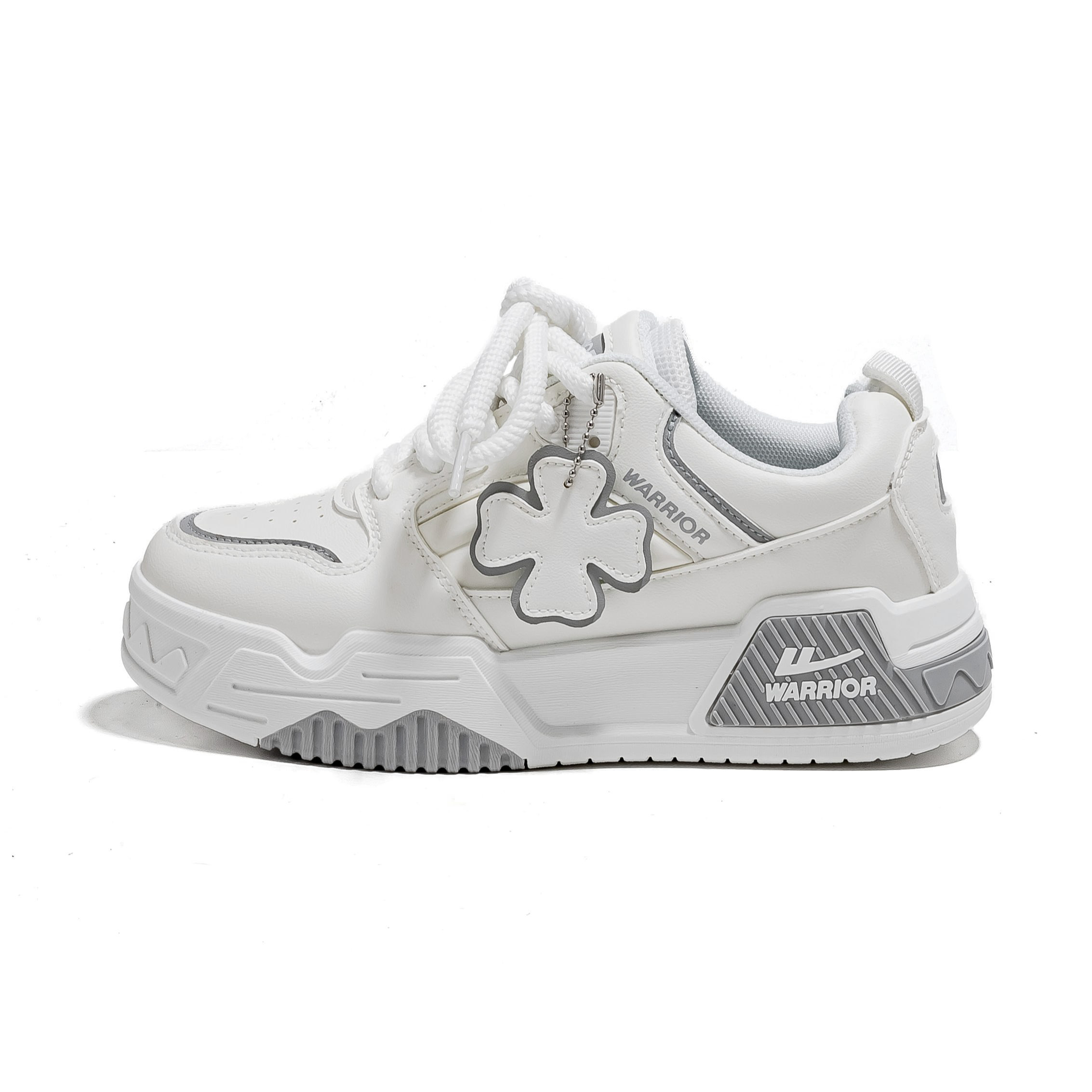 WARRIOR Низкие кеды для скейтбординга унисекс бело-серо-красные с белым четырехлистным клевером, цвет White Four-Leaf Clover
WARRIOR Низкие кеды для скейтбординга унисекс бело-серо-красные с белым четырехлистным клевером, цвет White Four-Leaf Clover