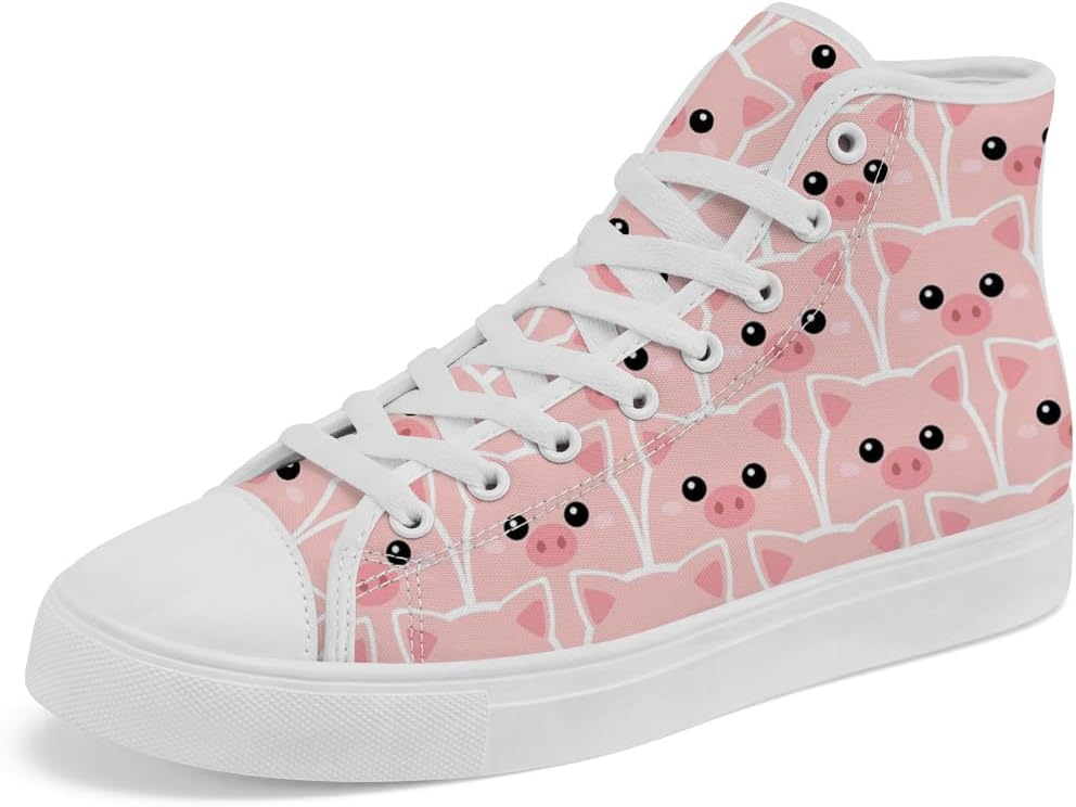 Кеды Chebing Pig высокие на шнуровке из холщовой ткани, повседневная обувь для мужчин и женщин, белый
Кеды Chebing Pig высокие на шнуровке из холщовой ткани, повседневная обувь для мужчин и женщин, белый