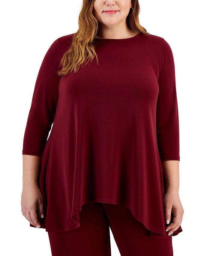 Свободный топ больших размеров JM Collection, красный
Свободный топ больших размеров JM Collection, красный